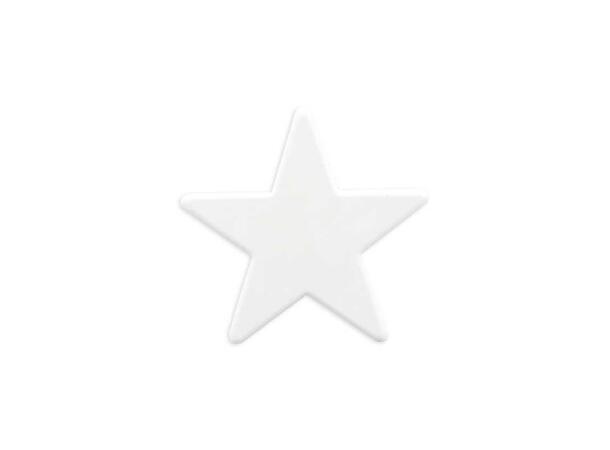 Hvit sjokolade stjerne - 60stk Ø5,5cm