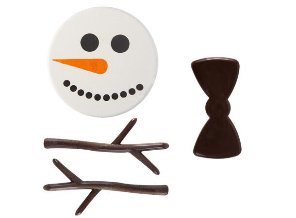 Sjokolade snømann kit - 30 sett 2,5 til 7,5cm - Hode: Ø5cm