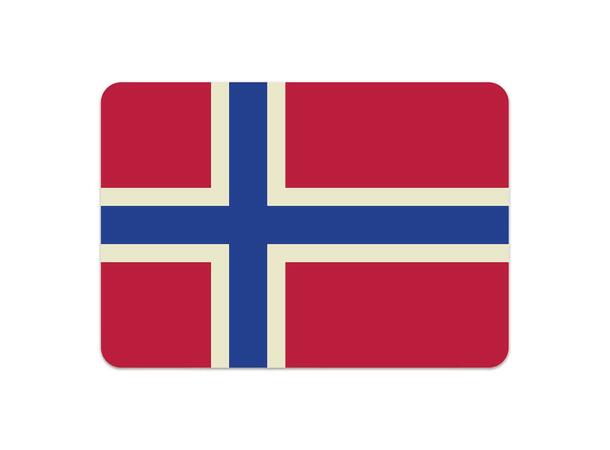 Sjokoladeskilt Norsk Flagg - 192stk Hvit sjokolade - 4 x 2,8cm