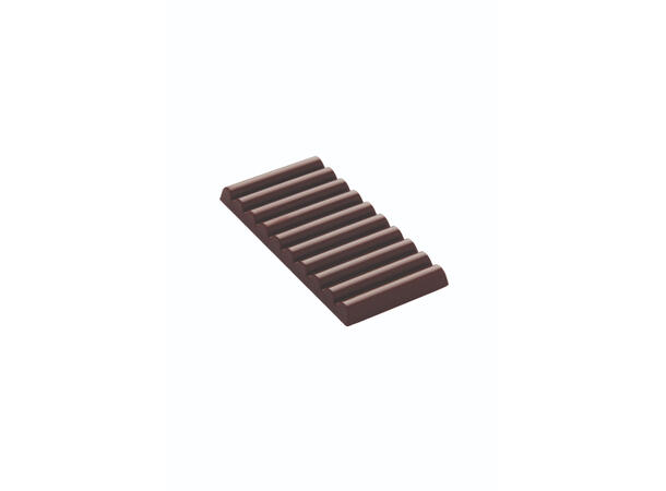 Støpeform sjokoladeplate polykarbonat 140 x 69 x H11 mm - 100g x 3