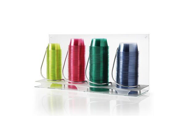 Holder for isbeger - 4 søyler 140 x 565 x H260mm - plexiglass 