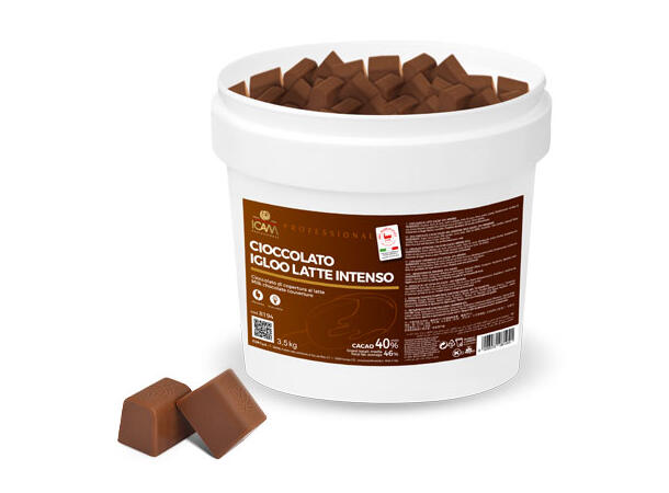 Igloo melk 40% sjokolade - 3,5kg Intens kakao, rik melkesmak, karamell 