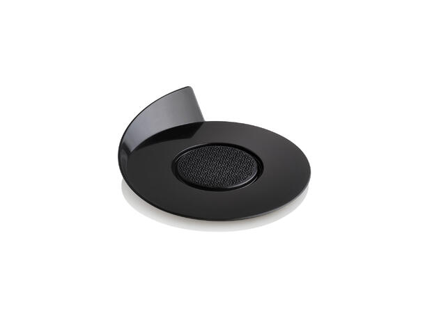 Monoporsjon brett Ø86mm - 100stk Sort plast, gjenbrukbar 