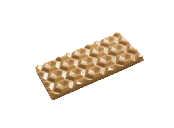 Støpeform sjokoladeplate polykarbonat 130 x 75 x H9mm - 85g x 3 