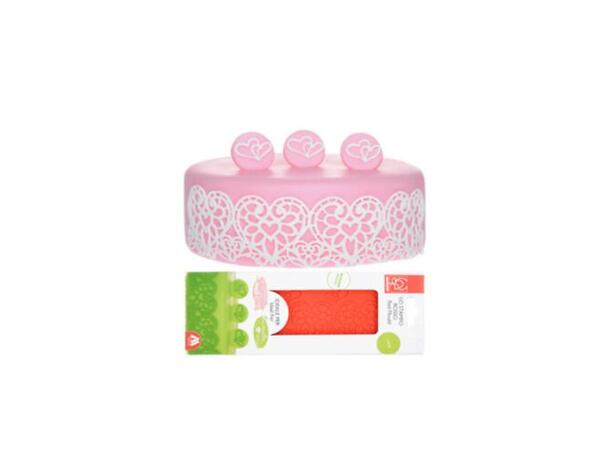 Sweet Lace matte 39x7cm, hjerter 