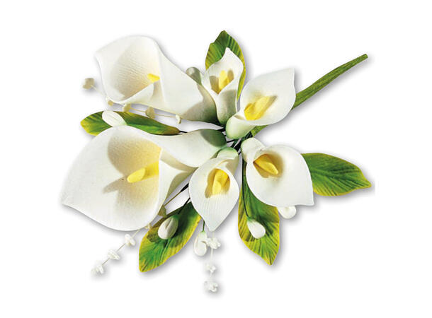 Blomsteroppsats lilje av tragant - 6stk 16cm 