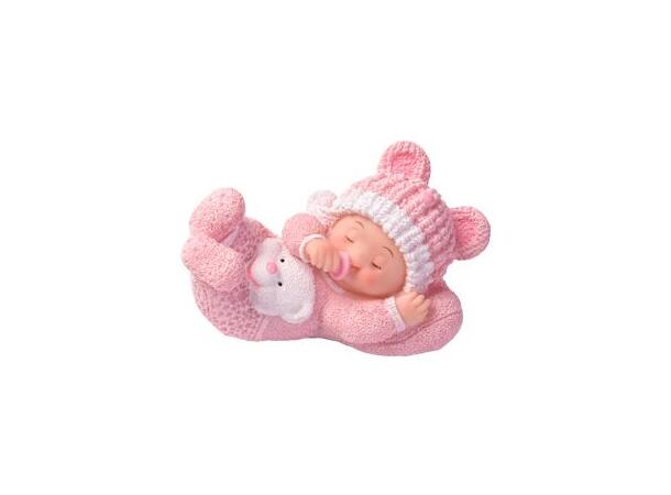 Dåpsfigur jente sover - 8stk 8cm 