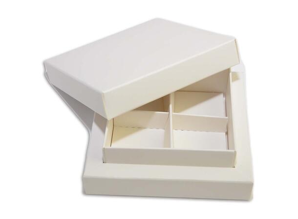 Konfekteske hvit 2x2 biter - 1stk Maks 35 x 35 x H28mm biter 