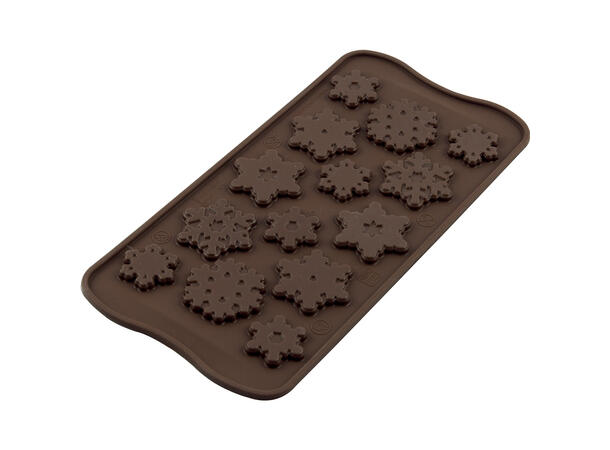 Konfektform silikon - SCG40 Snowflake Ø35 x H4mm - 3ml x 14 