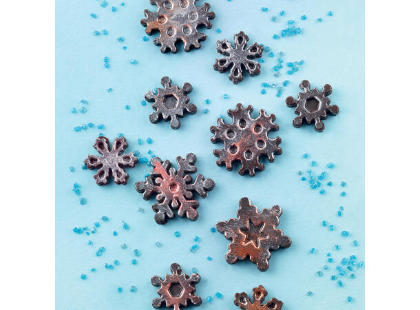 Konfektform silikon - SCG40 Snowflake Ø35 x H4mm - 3ml x 14 