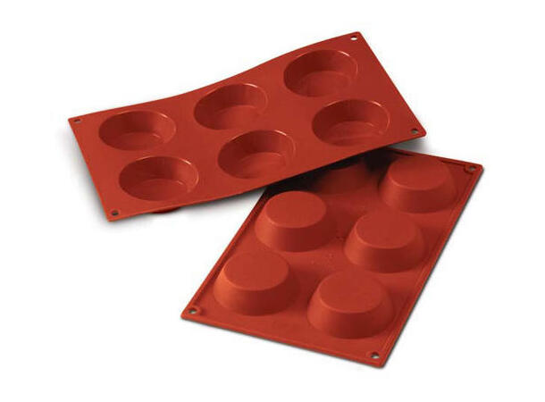 SF016 - SILICONE MOULD N. 6 TARTLETS ø70 H 20 MM 