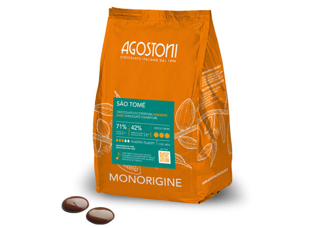 Sao Tome 71% sjokolade Bred intens aroma, frukt, tobakk 