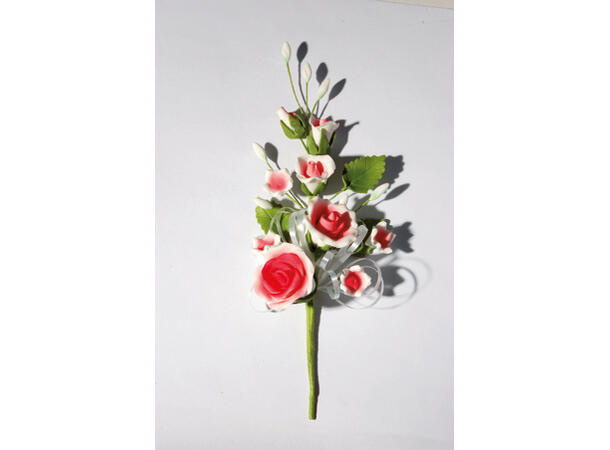 Blomsteroppsats i tragant ass. - 5stk 24cm 