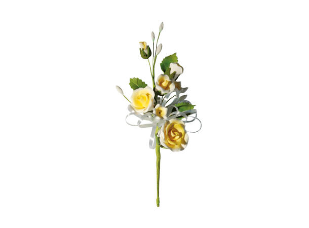 Blomsteroppsats i tragant ass. - 5stk 24cm 