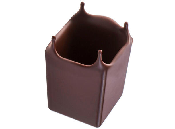 Støpeform firkantet beger polykarbonat 27 x 27 x H31mm - 28 hull 