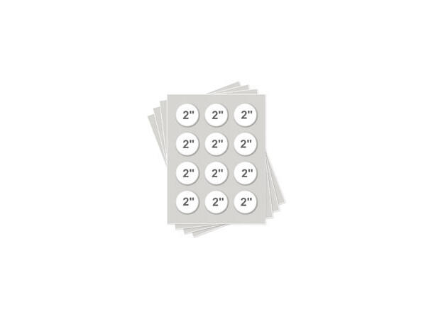 Sukkerark runde Ø5cm x 12 - 24ark Uten E171 
