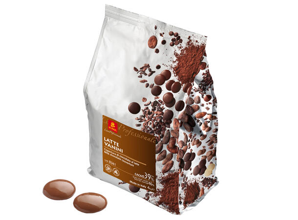 Vanini 39% sjokolade Full melkesmak, balansert, karamellnoter 