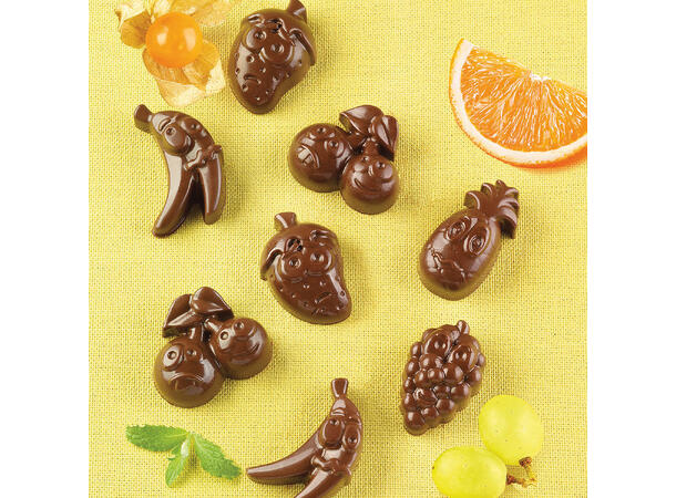 Konfektform silikon - SCG32 Fruit 32 x 32 x H15mm - 10ml x 15 