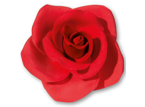 Rose i sukkerpasta 8cm - 12stk Rød 