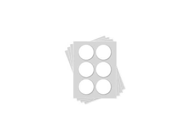 Sukkerark rund Ø7,5cm x 6 - 24ark Uten E171 