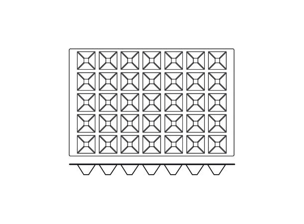 SQ010 Pyramids 65 x 65 x H35mm - 61ml x 35 
