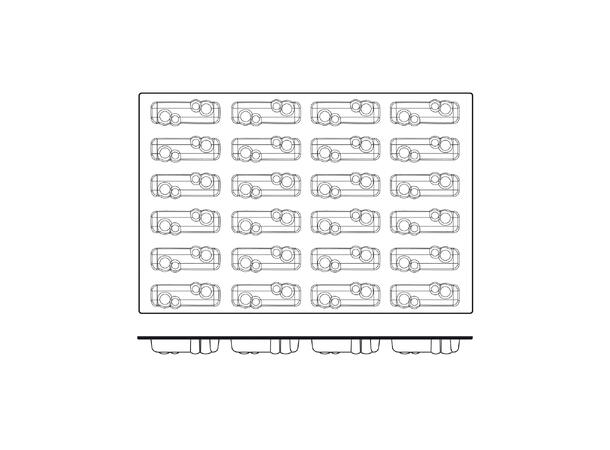 SQ038 Bulles 120 x 35 x H30mm - 106ml x 24 