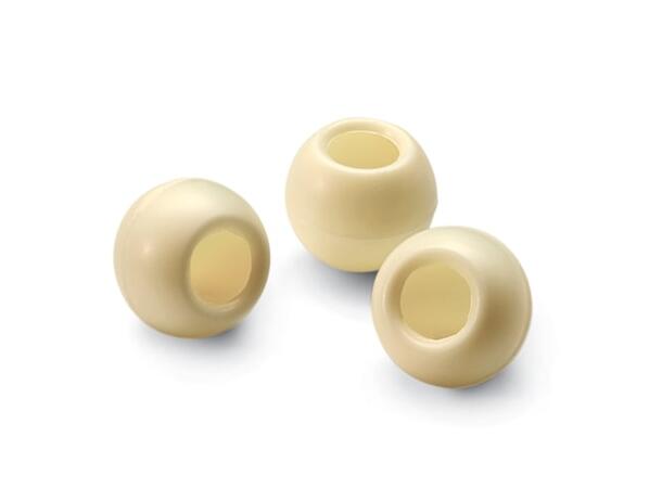 Trøffel skall Hvite 2,7g - 504stk 25 x 25 x H22mm 