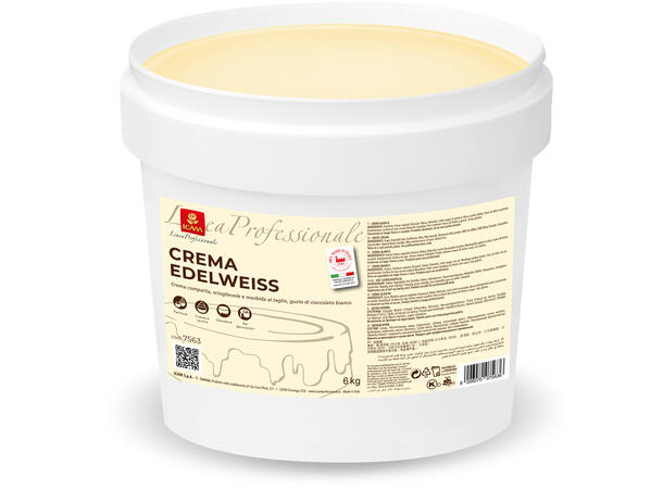 Edelweiss krem - 6kg Hvit, kompakt og myk, melkesmak 