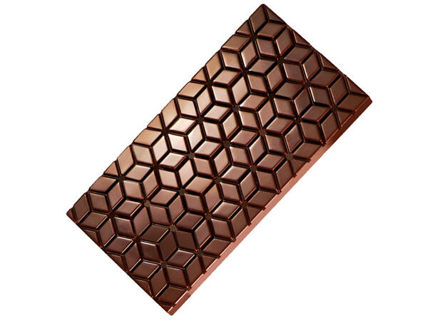 Støpeform sjokoladeplate polykarbonat 137 x 72 x H10mm - 100g x 3 