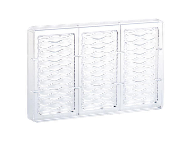 Støpeform sjokoladeplate polykarbonat 142 x 68 x H10mm - 100g x 3 