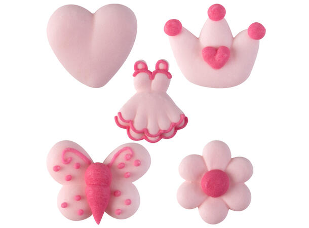 Sukkerpynt prinsesse ass. - 150stk 