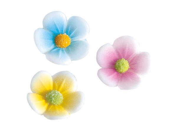 Blomst i sukkerpasta 24mm ass. - 288stk 