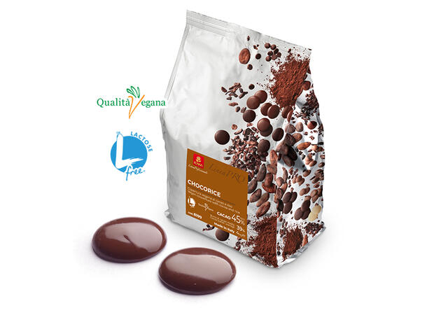 Chocorice Vegan 45% sjokolade Vegansk og laktosefri, rik kakaosmak 