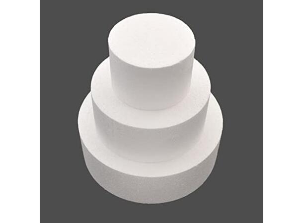 Kakedummy rund ø35x5cm - 2stk Av polystyren 