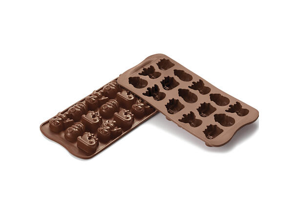 Konfektform silikon - SCG23 Choco Winter 33 x 27 x H15mm - 8ml x 15 