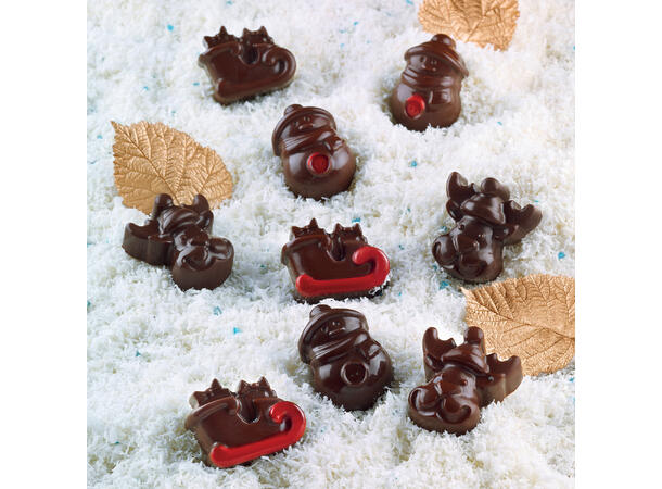 Konfektform silikon - SCG23 Choco Winter 33 x 27 x H15mm - 8ml x 15 
