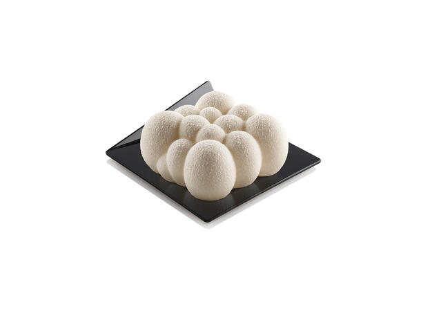 Monoporsjon brett 83x83mm - 100stk Sort plast, gjenbrukbar 