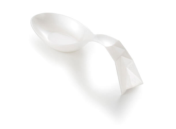 Plastskje Bon Ton 11.6x4.2cm, perlehvit 500stk 