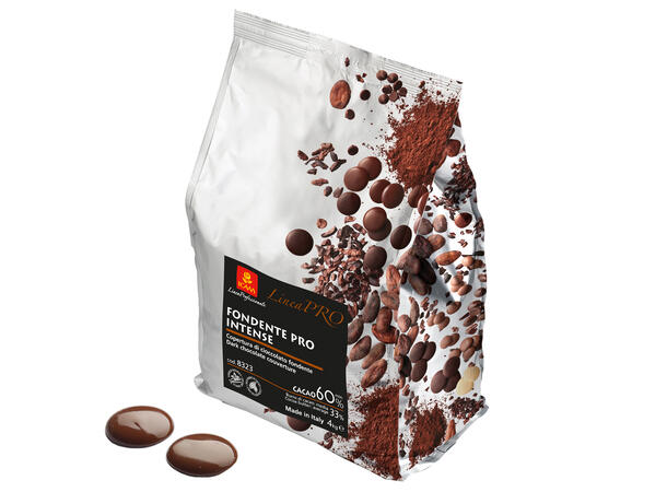 Pro Intense 60% sjokolade Intens kakaosmo, bitter, syrlig 
