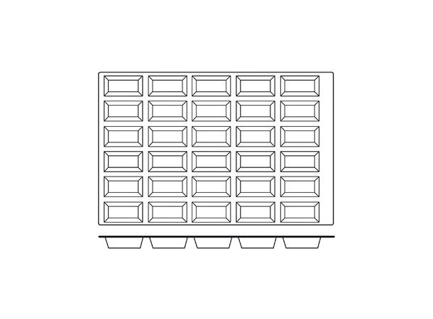 SQ006 Mini Cake 99 x 49 x H30mm - 130ml x 30 
