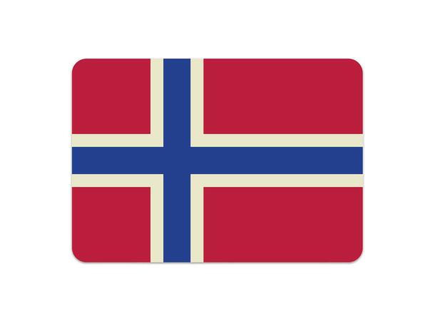 Sjokoladeskilt Norsk Flagg - 192stk Hvit sjokolade - 4 x 2,8cm 