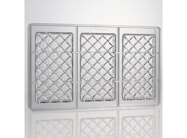 Støpeform sjokoladeplate polykarbonat 133 x 70 x H10mm - 82g x 3 