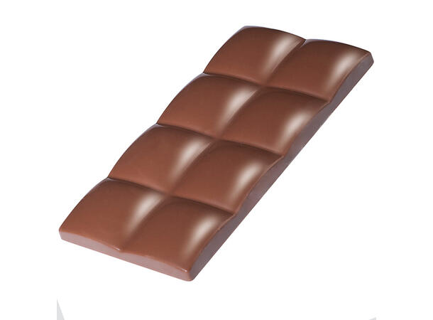 Støpeform sjokoladeplate polykarbonat 132 x 66 x H10mm - 80g x 3 