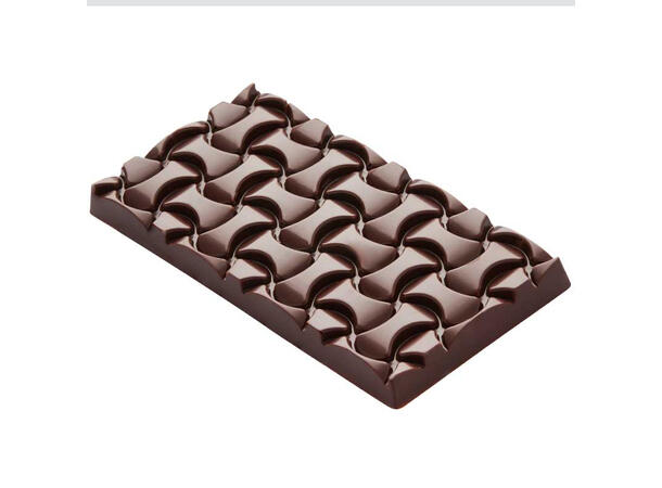 Støpeform sjokoladeplate polykarbonat 140 x 70 x H11mm - 100g x 3 