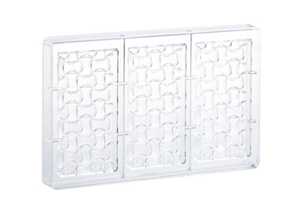 Støpeform sjokoladeplate polykarbonat 140 x 70 x H11mm - 100g x 3 