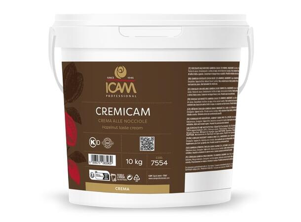 CremIcam Hasselnøtt krem 14% - 10kg Smørbar, rik aroma, blank overflate 