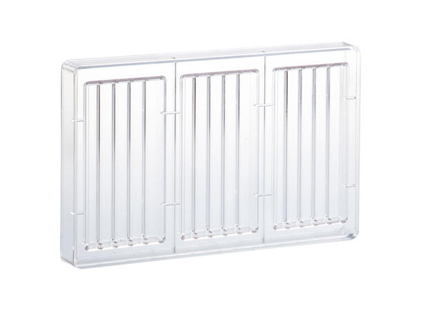 Støpeform sjokoladeplate polykarbonat 138 x 69 x H11mm - 100g x 3 