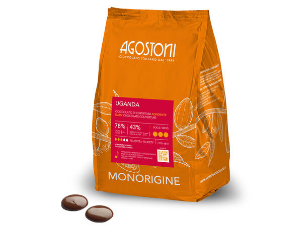 Uganda 78% sjokolade Sterk og intens aroma og kakaosmak 