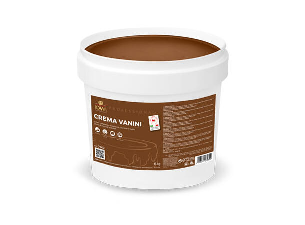Vanini hasselnøttkrem 22% - 6kg Kompakt, rik hasselnøtt smak, kakao 