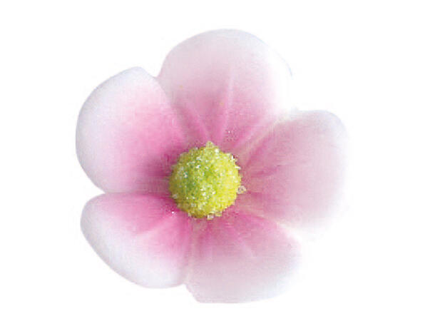 Blomst i sukkerpasta 24mm rosa - 288stk 